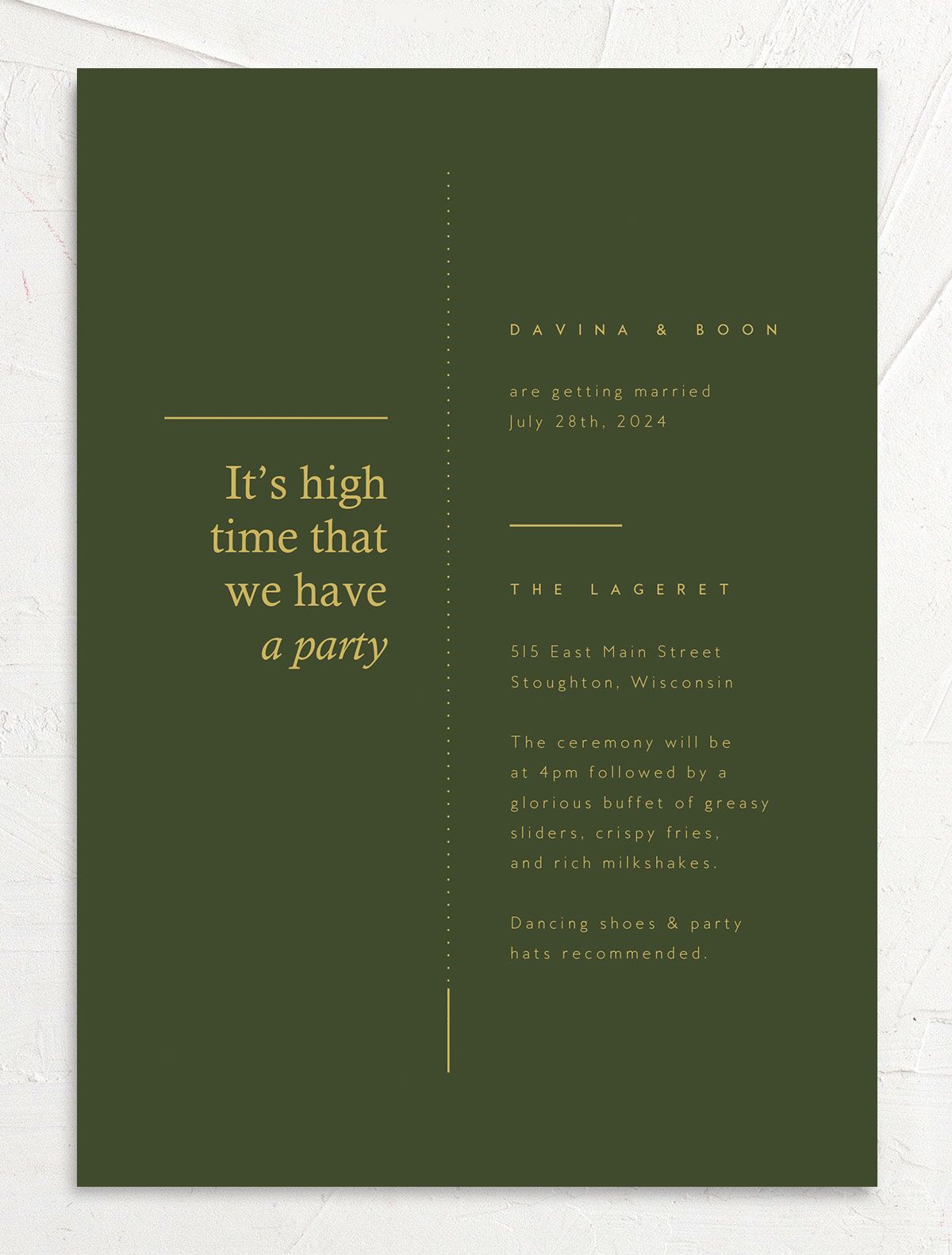 Simply Together Wedding Invitations front