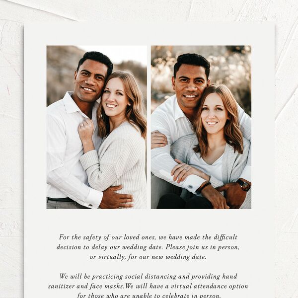 Simply Elegant Change the Date Cards Champagne Signature