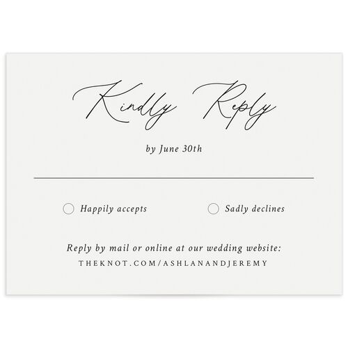 Simply Elegant Wedding Response Cards Champagne Signature