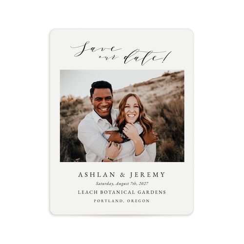 Simply Elegant Save The Date Magnets - Cream