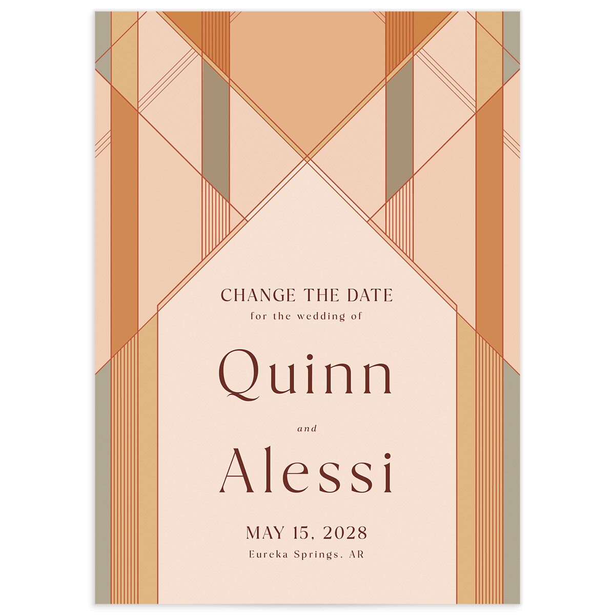 Sunlit Vows Change the Date Cards