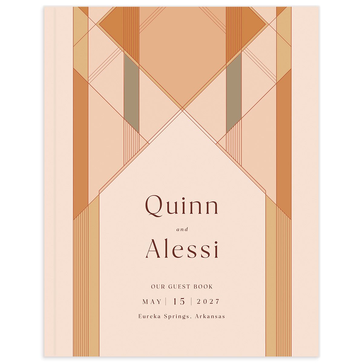 Sunlit Vows Wedding Guest Book