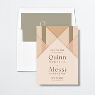 Sunlit Vows Save The Date Cards Raw Sienna Signature smooth No