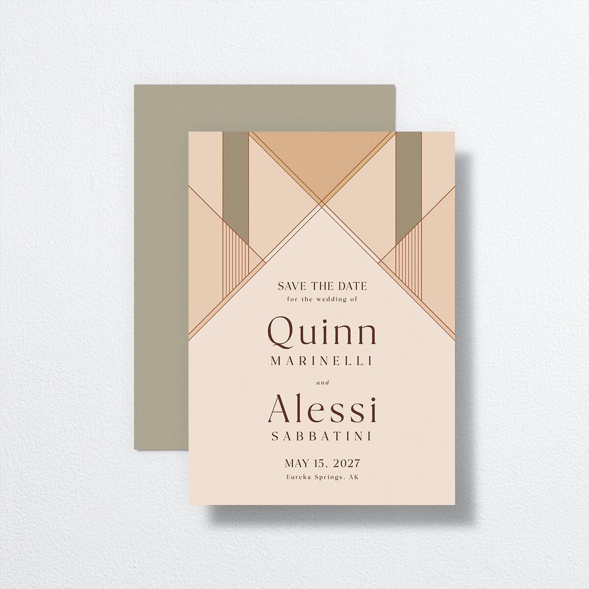 Sunlit Vows Save The Date Cards Raw Sienna Signature smooth No