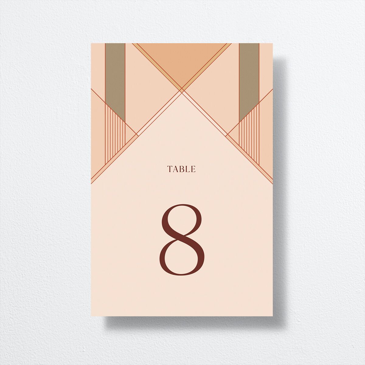 Sunlit Vows Table Numbers Raw Sienna Signature