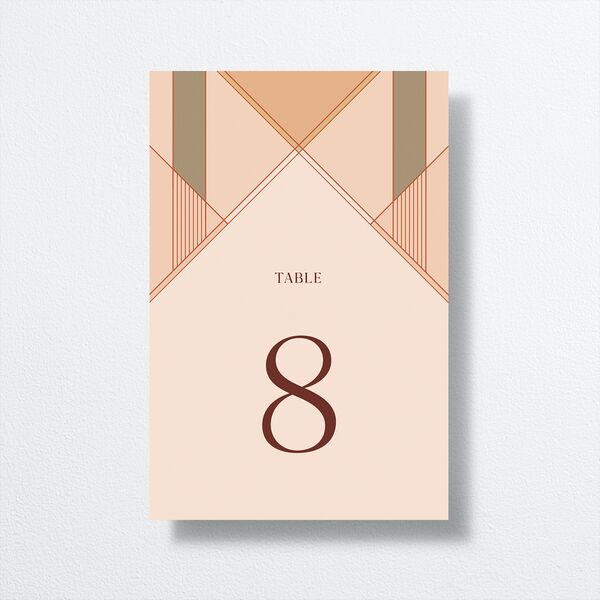 Sunlit Vows Table Numbers Raw Sienna Signature