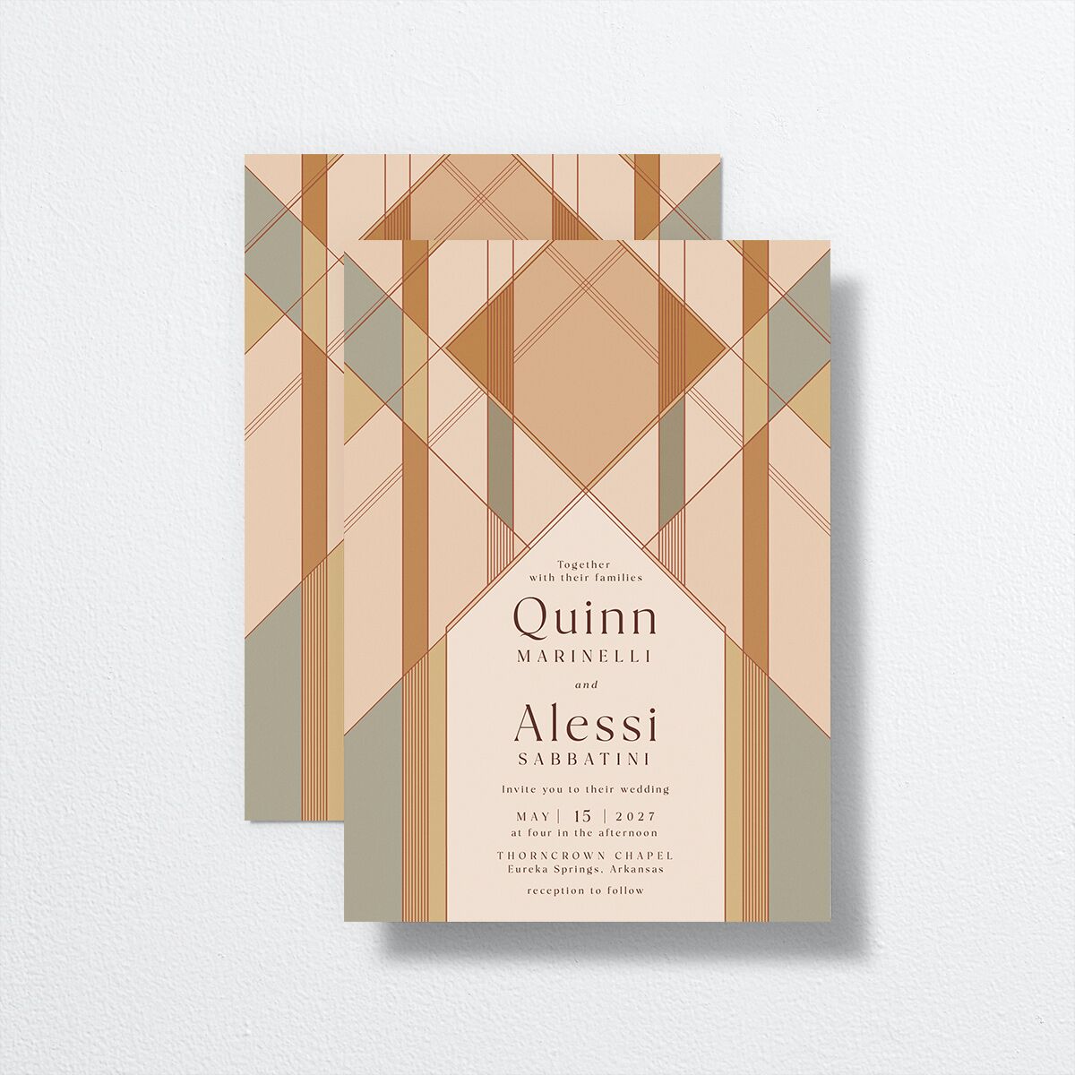 Sunlit Vows Wedding Invitations Raw Sienna Signature No