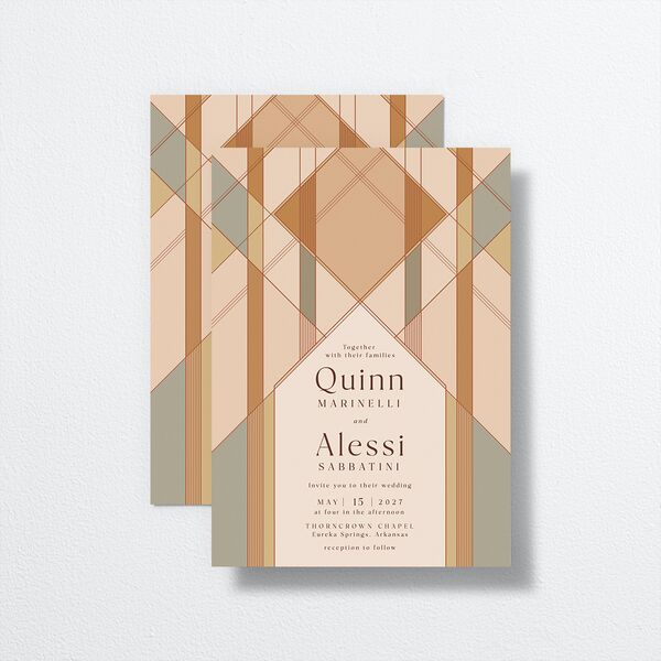 Sunlit Vows Wedding Invitations Raw Sienna Signature No