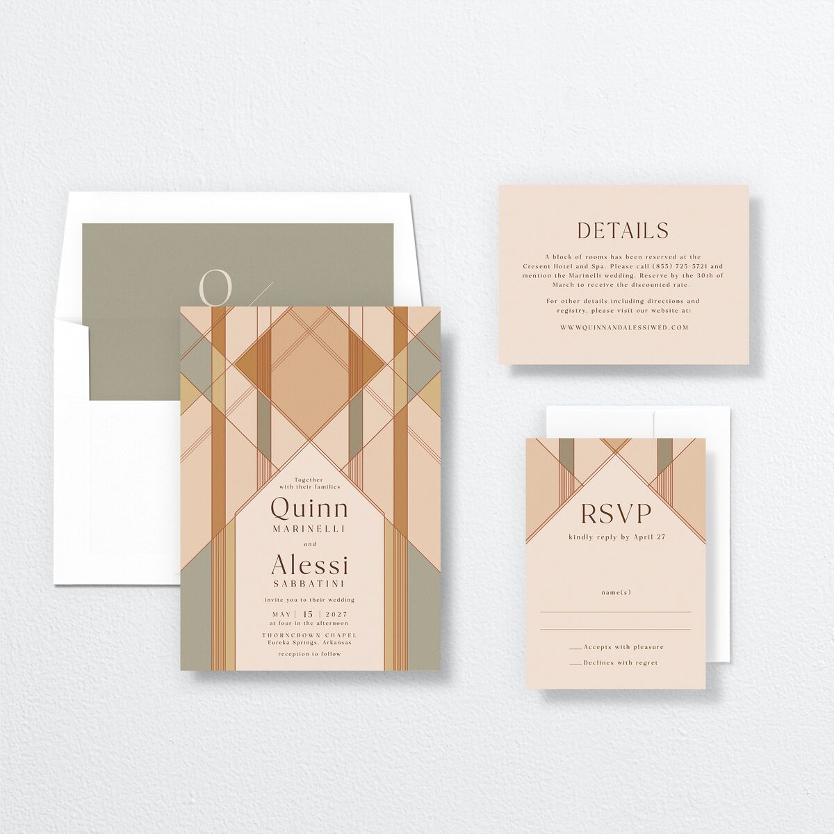 Sunlit Vows Wedding Invitations Raw Sienna Signature No