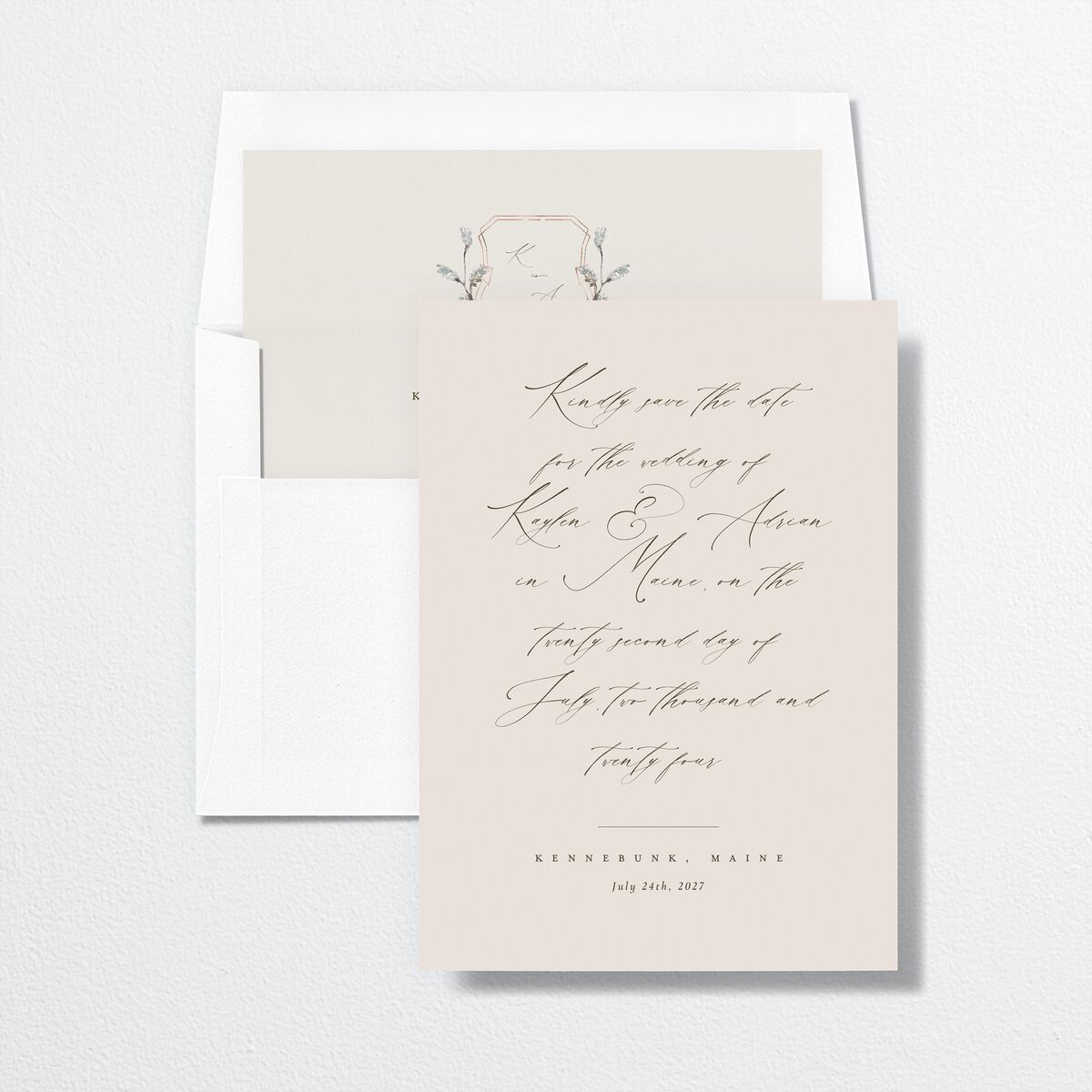 Vintage Palette Save The Date Cards Blossom Signature smooth No