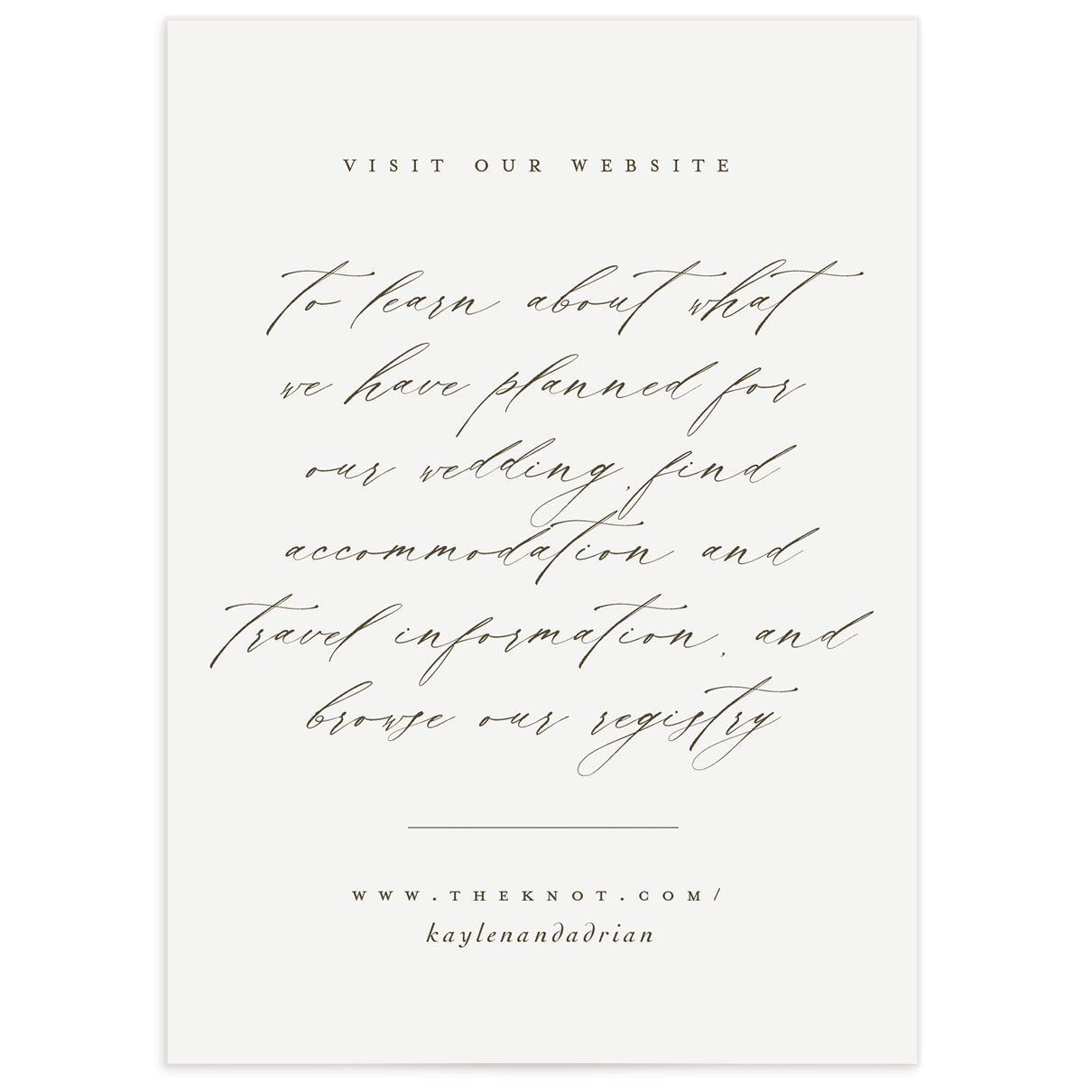 Classic Palette Wedding Enclosure Cards front