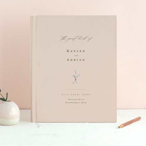 Classic Palette Wedding Guest Book Rose Pink