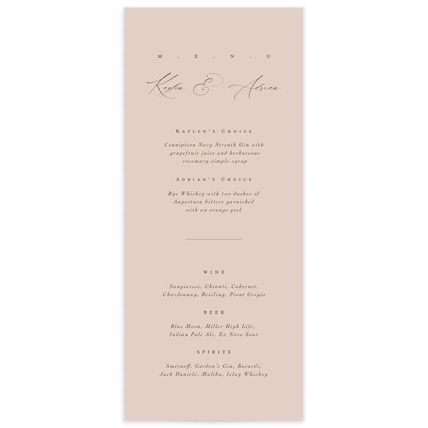 Classic Palette Menus front in Pink