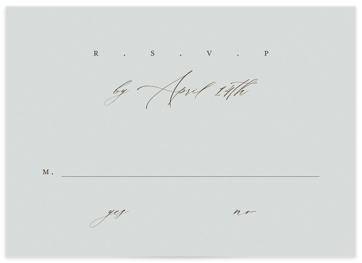 Classic Palette Wedding Response Cards front