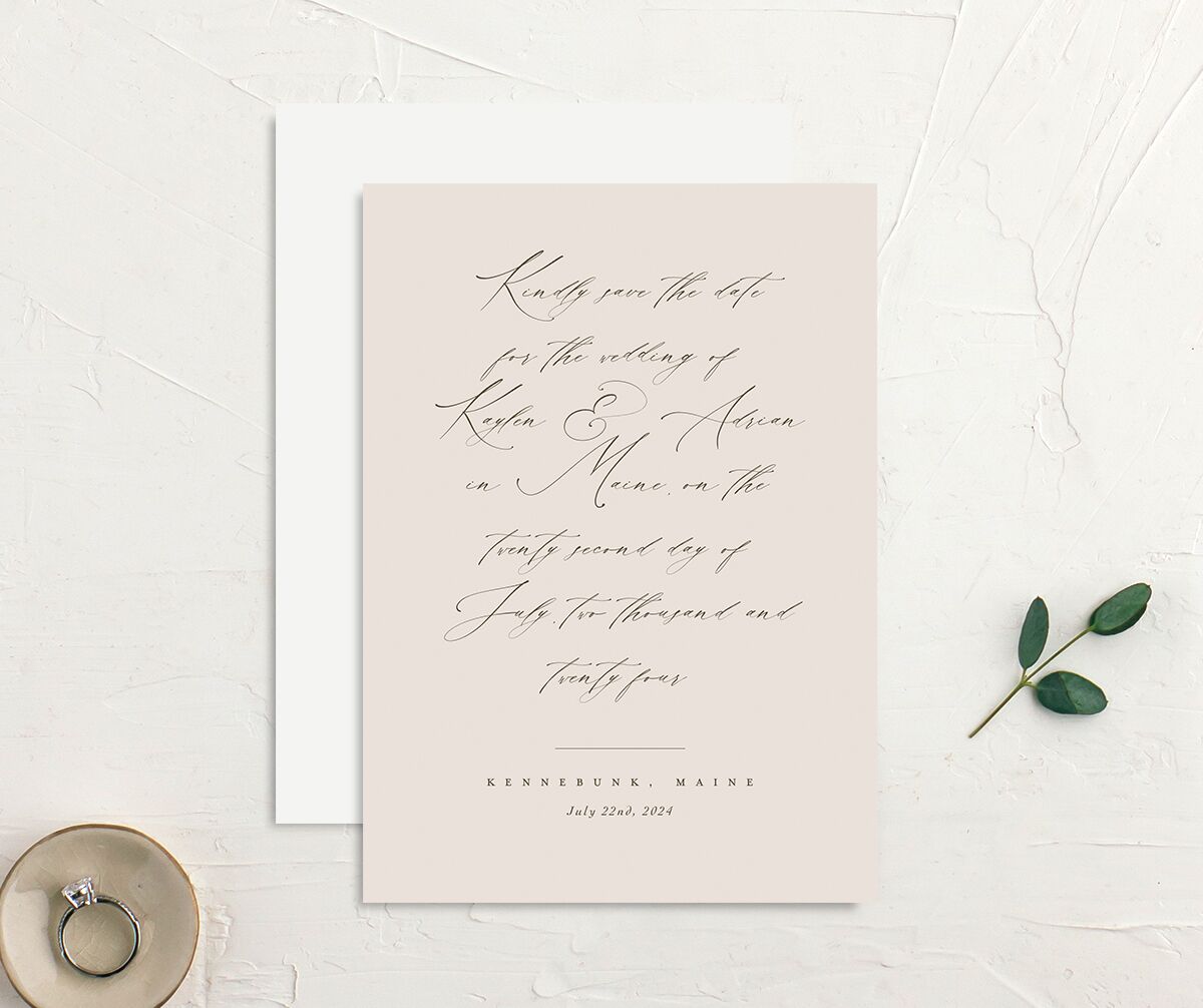Classic Palette Save the Date Cards front-and-back