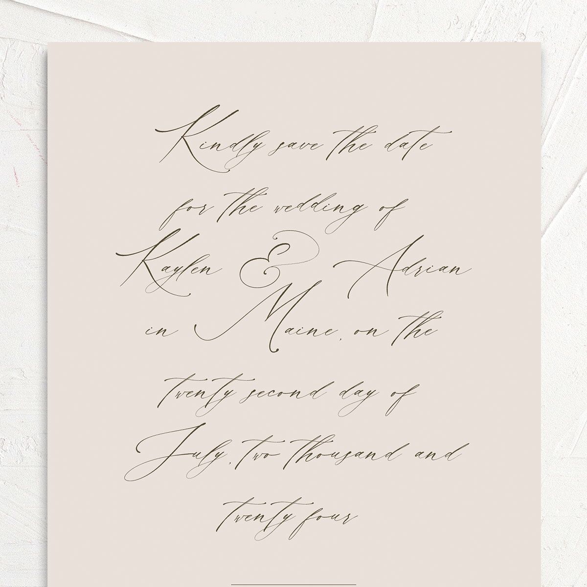 Classic Palette Save the Date Cards Rose Pink Signature No