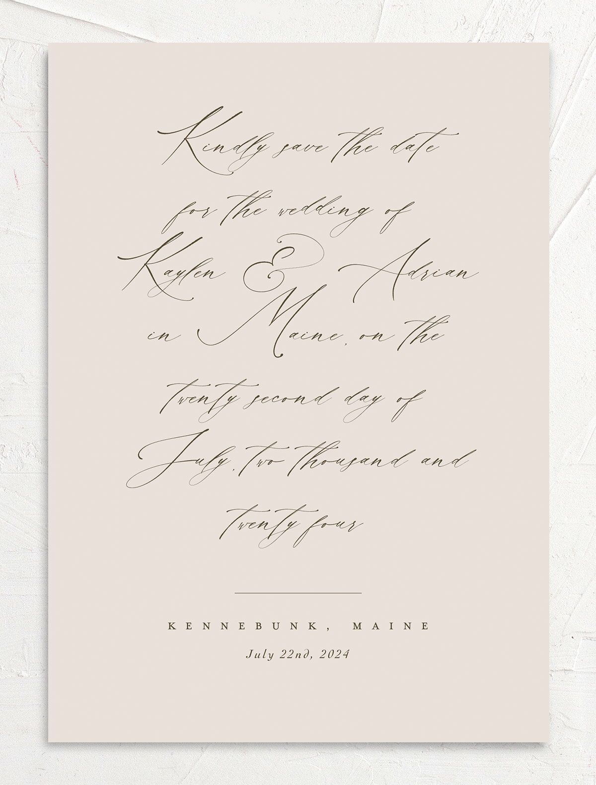 Classic Palette Save the Date Cards front
