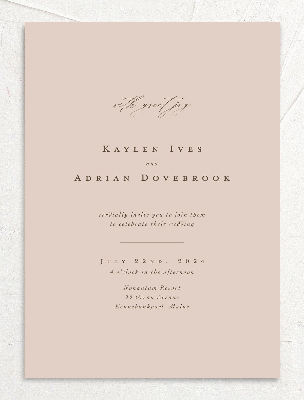 Classic Palette Wedding Invitations front