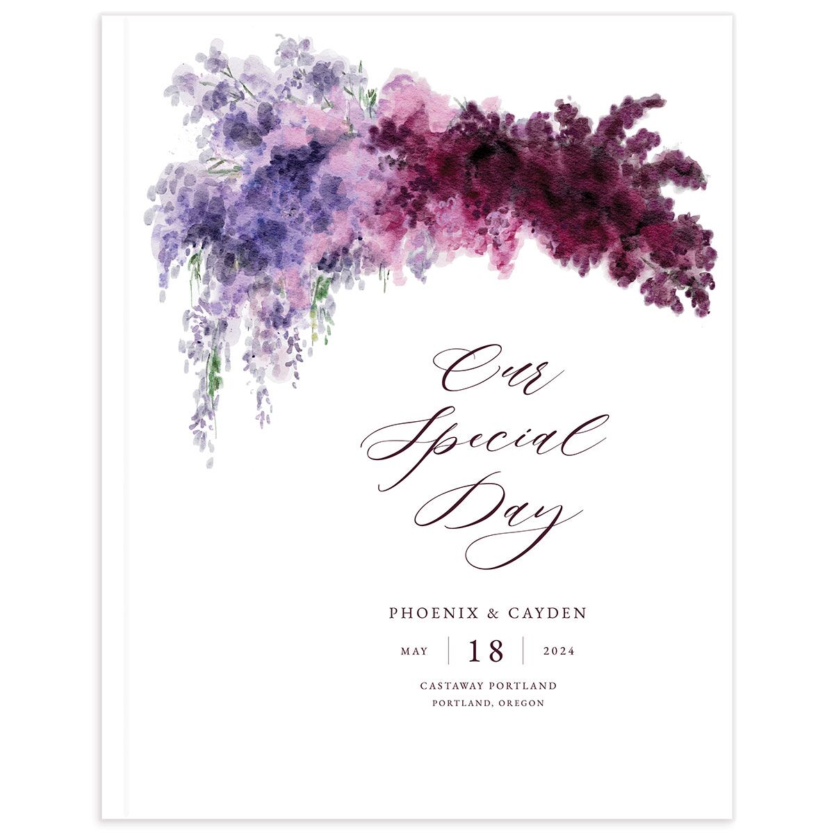 Floral Cloud Wedding Guest Book