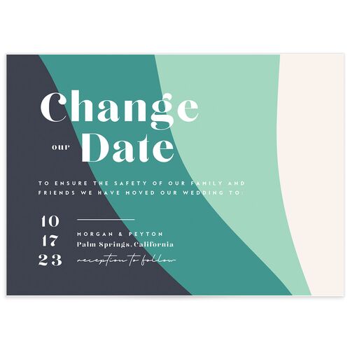 Vintage Pattern Change the Date Cards Turquoise Recycled