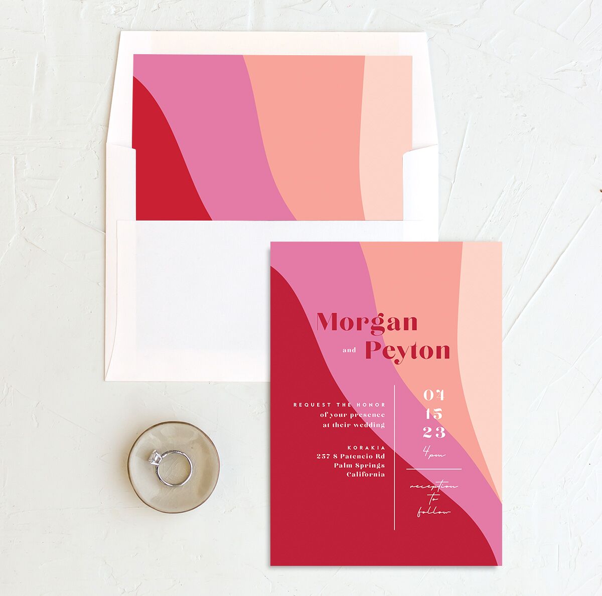 Vintage Pattern Envelope Liners Standard Rose Pink