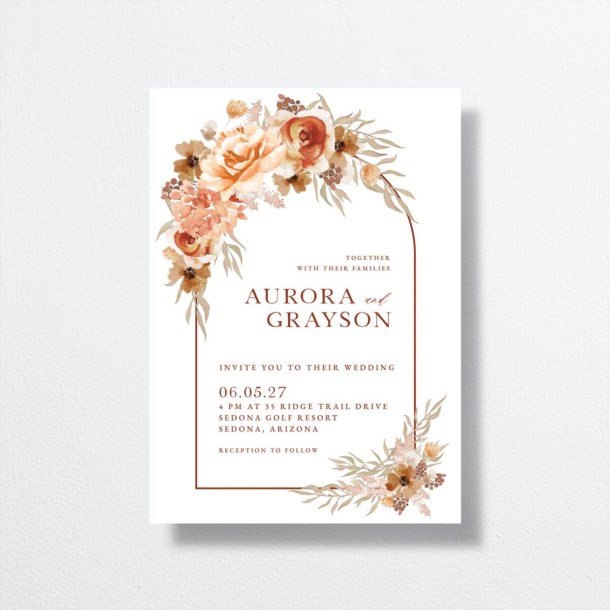 Bohemian Arch Wedding Invitations front