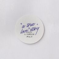 Mood Board Coasters Sapphire Cardboard Circle