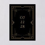 Vintage Hollywood Save The Date Cards Licorice Signature smooth Blank No Standard