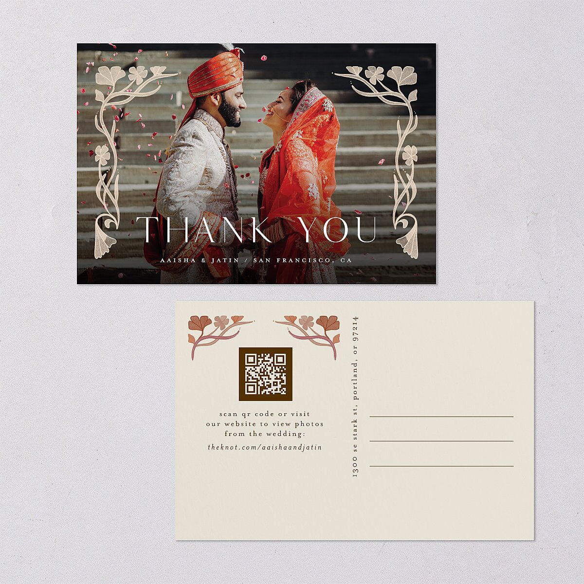 Indian Majestic Legacy Elephants Thank You Postcards Saddle
