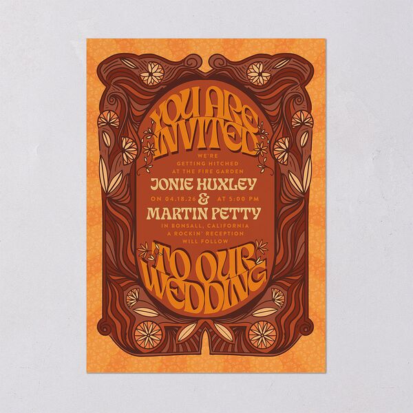 Wedstock Wedding Invitations Red Clay Signature Blank No