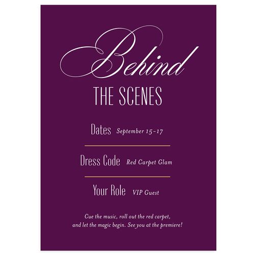 Romantic Movie Poster Wedding Enclosure Cards Pinot Signature