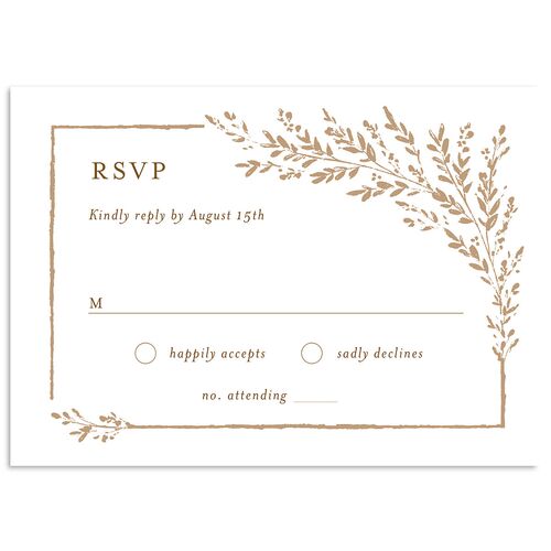 Rustic Branch Frame Wedding Response Cards Walnut Signature Standard