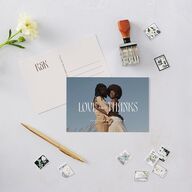 Calla Lily Nouveau Photo Thank You Postcards Champagne