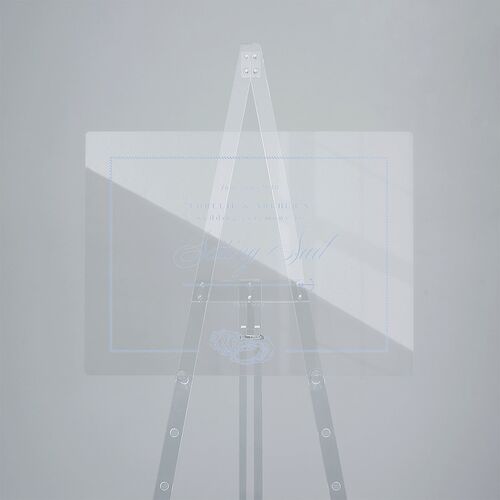 Coastal Oysters and Anchors Acrylic Direction Sign Medium Sea Blue Standard Acrylic M Direction