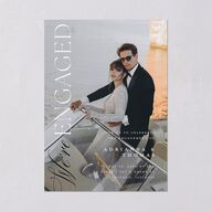 Classic Capture Engagement Party Invitations Midnight Signature Blank Standard