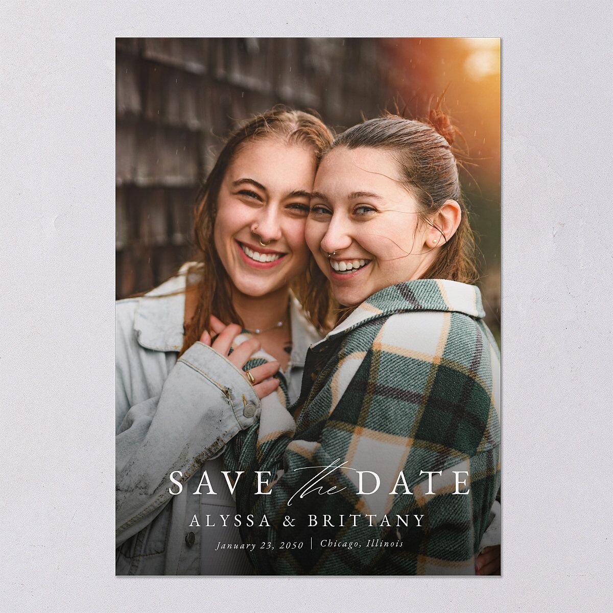 Greenery Laurel Save The Date Cards — view 10