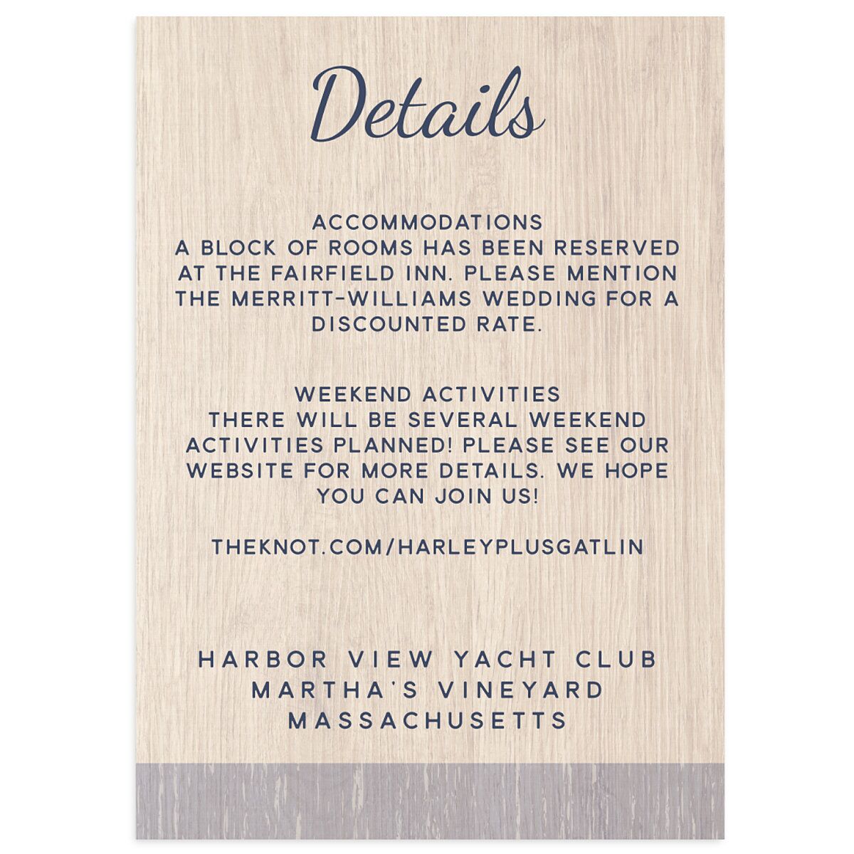 Vintage Nautical Wedding Enclosure Cards