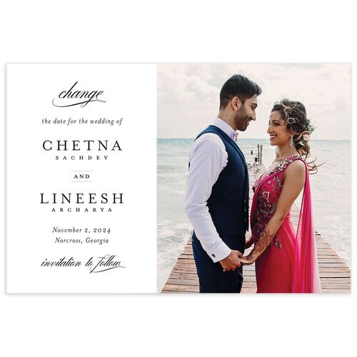 Elegant Accent Change the Date Postcards - 
