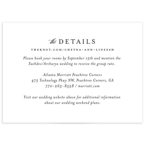 Elegant Accent Wedding Enclosure Cards - 