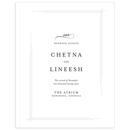 Elegant Accent Wedding Guest Book - 