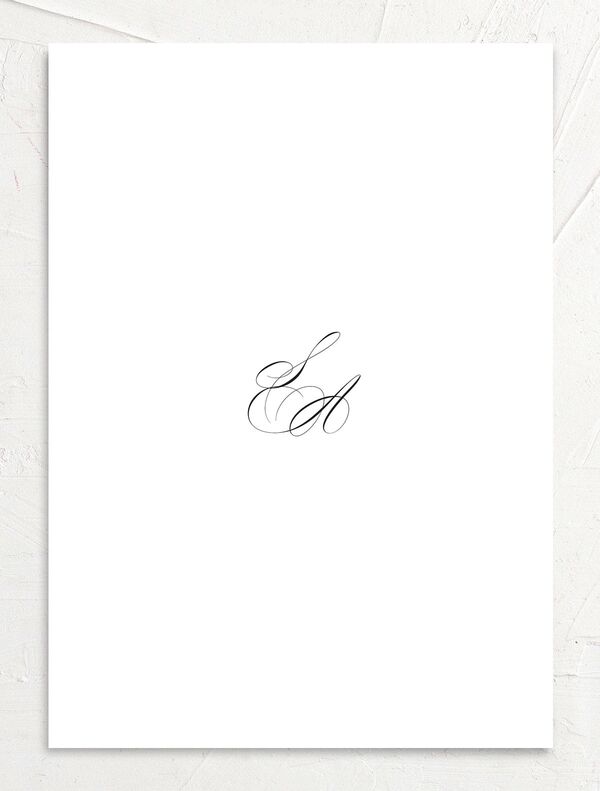 Elegant Accent Save The Date Cards back in White