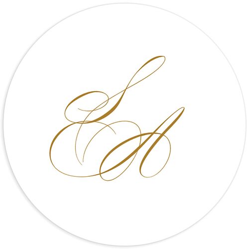 Elegant Accent Wedding Stickers Marigold