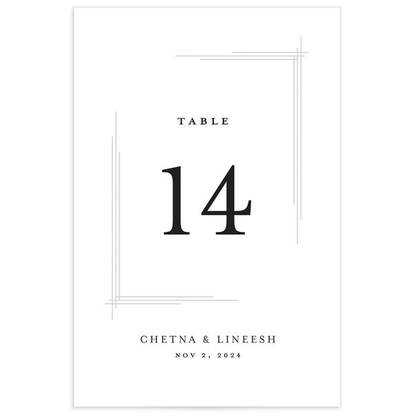 Elegant Accent Table Numbers front in White
