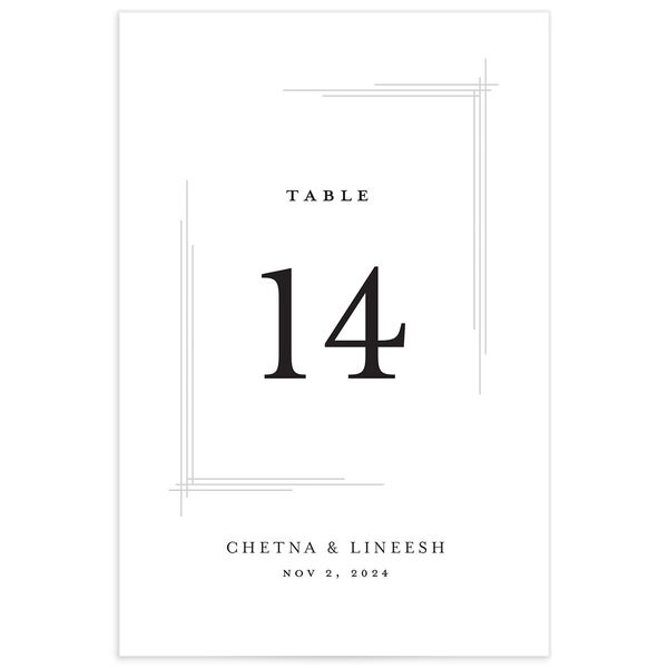 Elegant Accent Table Numbers Pure White Signature