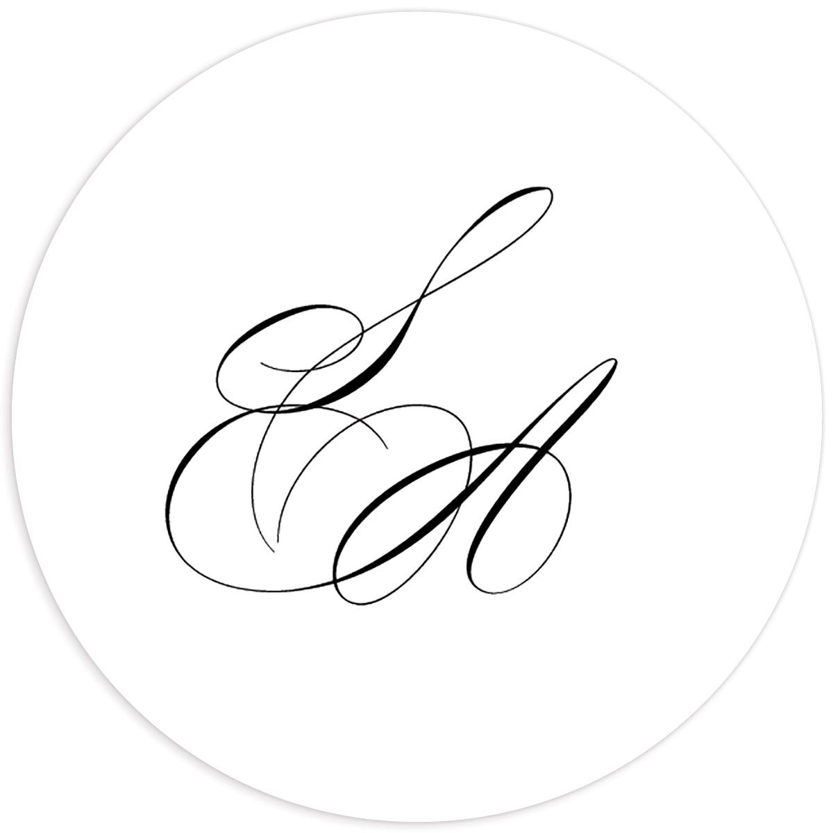 Classic Script Wedding Stickers