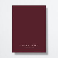 Elegant Geranium Save The Date Cards Burgundy Signature smooth No