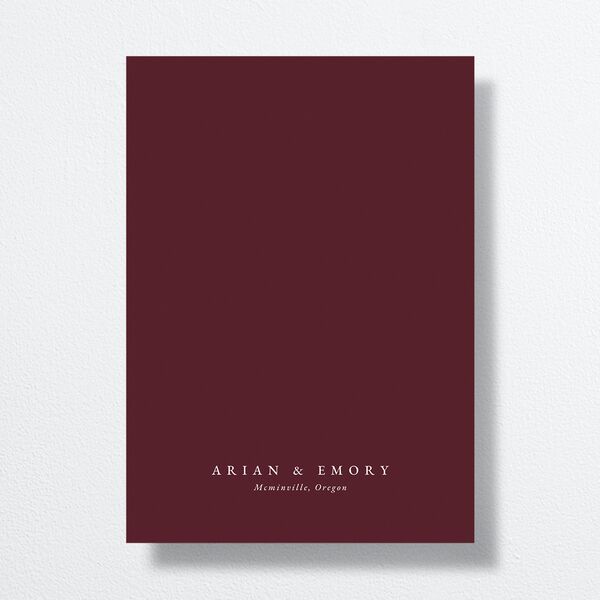Elegant Geranium Save The Date Cards Burgundy Signature smooth No