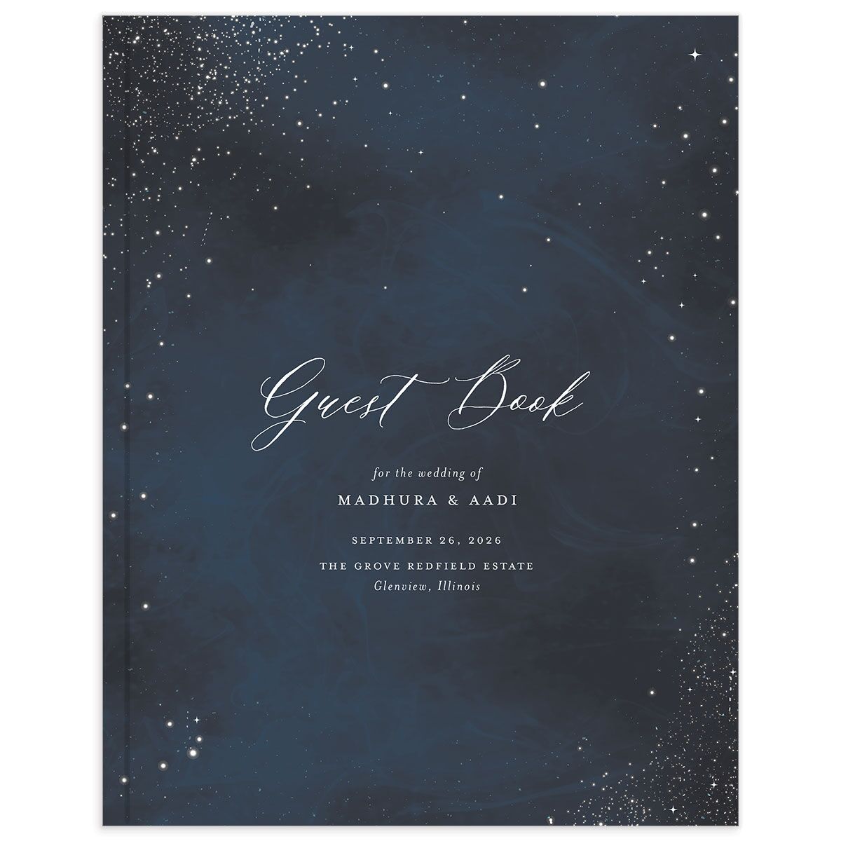 Magical Fireworks Wedding Guest Book