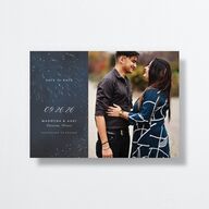 Magical Fireworks Save The Date Cards Midnight Navy Signature smooth No