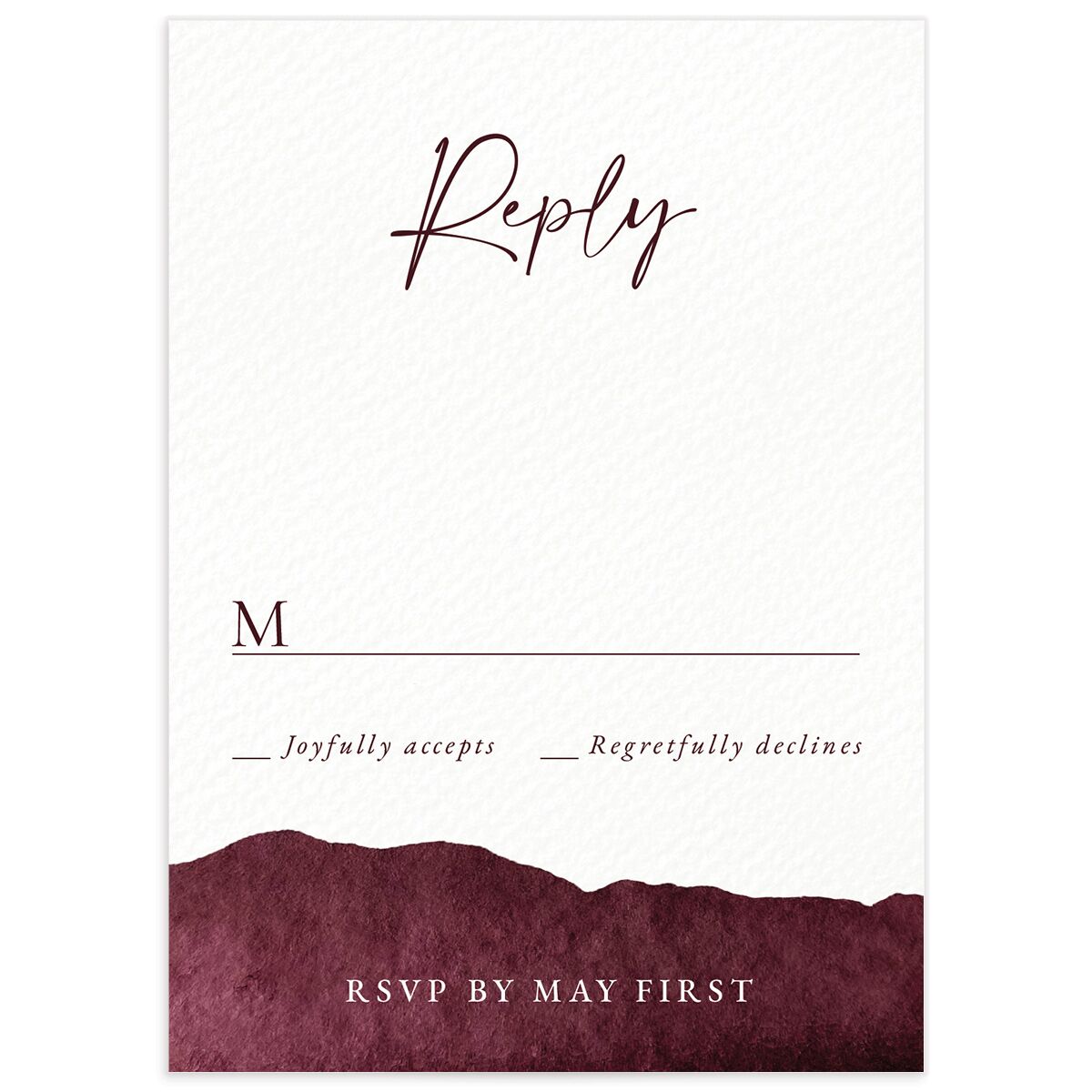Layered Watercolor Wedding Response Cards